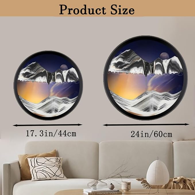 PROEATS Moving Sand Art, Wall Art Deep Sea Sandscape Room Decoration, - Image 3