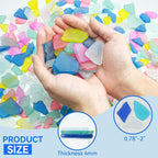 Keedolla Tumbled Sea Glass for Crafts - 10 OZ Colorful Flat Frosted Seaglass - Image 2