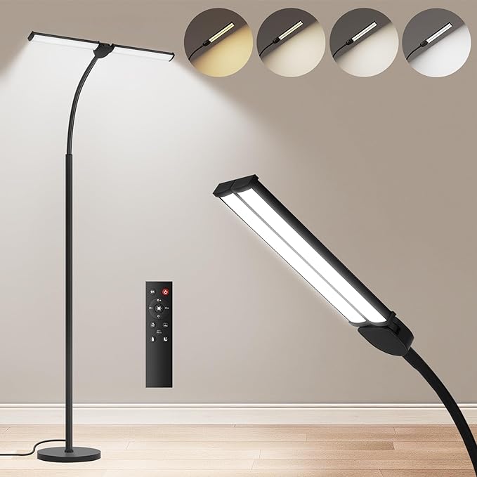 LED Floor Lamp for Living Room, Bright Reading Lamps for Office, Adjustable by Unknown