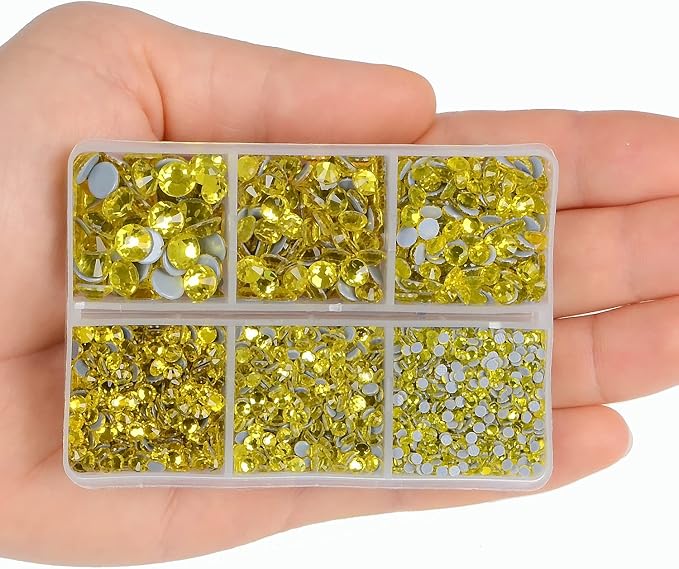 4000pcs Mixed Size Hot Fix Round Crystals Gems Glass Stones Hotfix Flat Back - Image 6