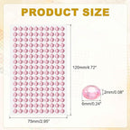 HARFINGTON 5 Sheet/800pcs Rhinestone Adhesive Stickers Self Adhesive Acrylic - Image 2