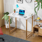 PayLessHere | 32 Inch Computer Desk | White Gold | Office Desk - Image 2