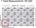 Lavender Fabric by The Yard, Watercolor Spring Themed DIY Crafts, 5 Yards - Image 2