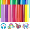 Tintnut Bright Color Heat Transfer Vinyl, 24 Sheets 12×10in Iron on Vinyl | by Tintnut
