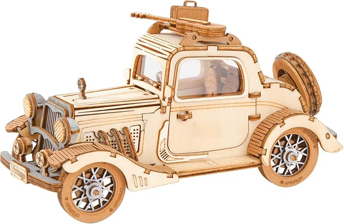 Rowood 3D Puzzles for Adults, Vintage Car Wooden Model Kits to Build, DIY Adult by RowoodAssembleArtDecorateLife