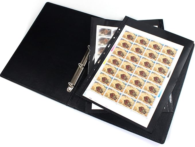 MUDOR 20 Sheets Stamp Pages for Collection Album Binder Book, 1 Pocket | Holds - Image 5