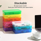 novelinks Clear Pencil Box and Small Plastic Storage Containers - Image 2