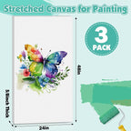 ESRICH Long Canvas for Painting 24x48 Inch, Primed Acid-Free Cotton Rectangular - Image 2