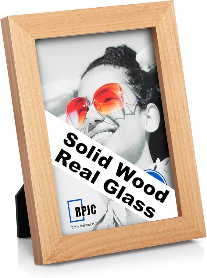 RPJC 5x7 inch Picture Frames Made of Solid Wood High Definition Glass by RPJC