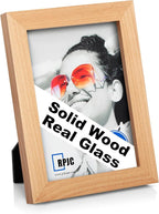 RPJC 5x7 inch Picture Frames Made of Solid Wood High Definition Glass by RPJC