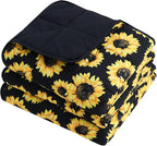 Sunflower Weighted Blanket for Adults 15lbs, Twin Full Size Cooling Heavy Throw - Image 7