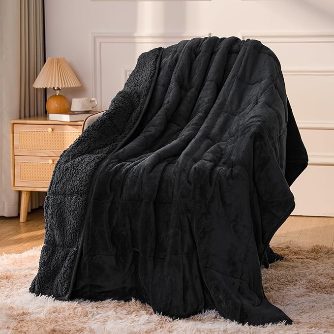 Sivio Weighted Blanket for Adult, 20 lbs Sherpa Heavy Throw by Sivio