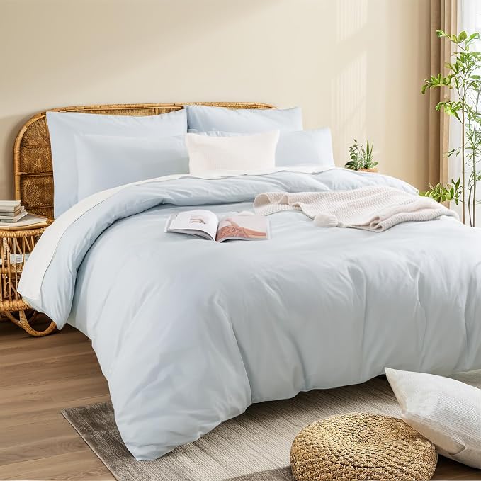NEXHOME PRO Duvet Cover Set 100% Washed Cotton Kids Twin XL 66"x92", Organic - Image 4