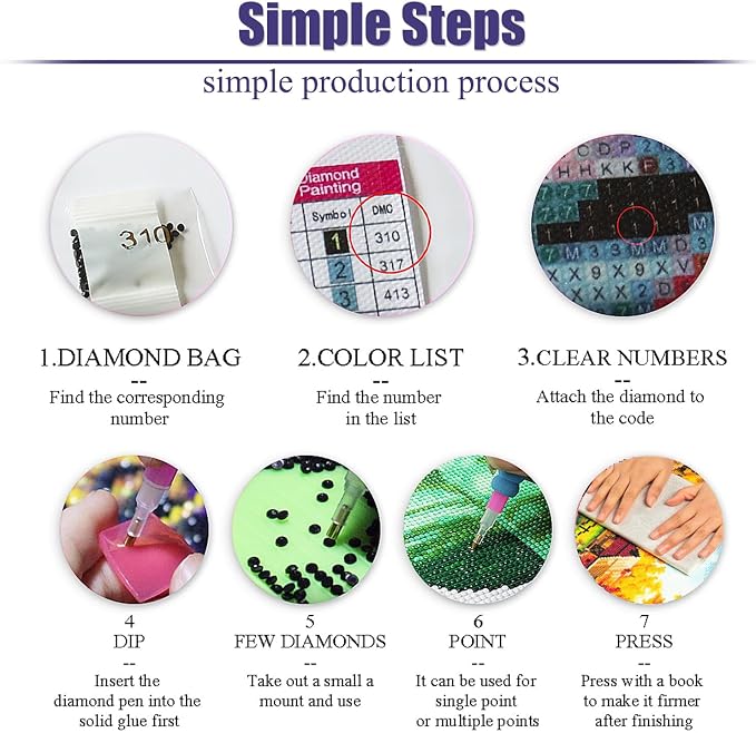 Eiazuiks Diamond Painting Kits for Adults, Sunset 5D DIY Diamond Art Kits Full - Image 7
