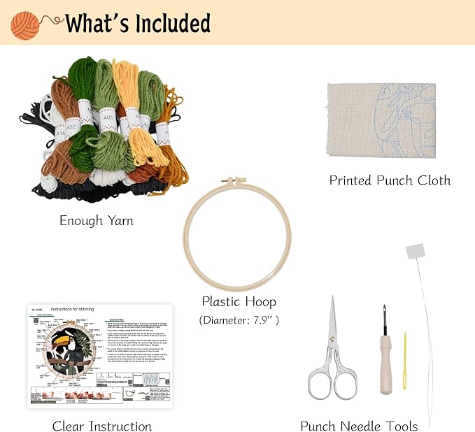 Mooncci Punch Needle Kit for Adult Beginners, Easy Embroidery Kits - Image 2
