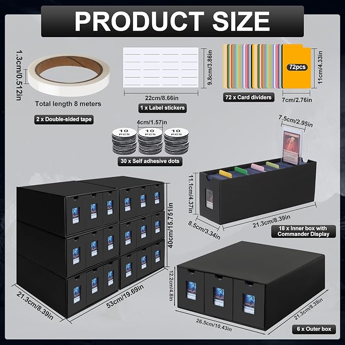 Card Storage Box, 10800+ Trading Card Storage 1950+ Toploader Card Storage Box - Image 4