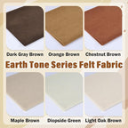 XSEINO 6 Rolls 12"x35" 1.4mm Thick Soft Felt Fabric Sheet 6 Assorted Earth Tone - Image 3
