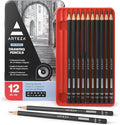 ARTEZA Drawing Sketch Pencils Set of 12, Graphite Pencils 6B to 4H, by ARTEZA