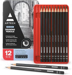 ARTEZA Drawing Sketch Pencils Set of 12, Graphite Pencils 6B to 4H, by ARTEZA