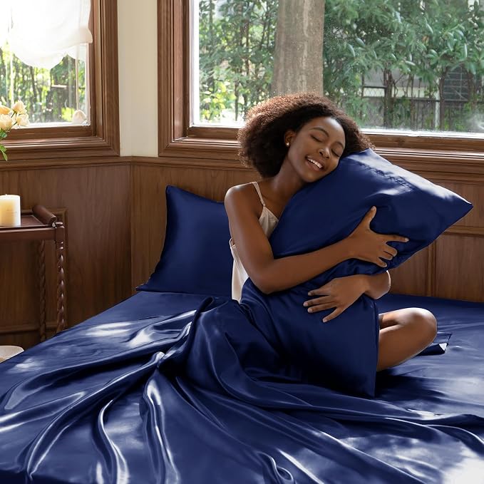 CozyLux Satin Sheets Twin Sheet Set - Image 7