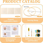 3 Pcs Punch Needle Kits, 7.87 Inch Flower Punch Needle Kit Sunflowers and - Image 3