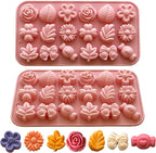 Flower Candy Molds Silicone 2PCS Daisy Flower Chocolate Molds Tulip Flower Mold by Unknown