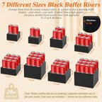 8Pcs Black Acrylic Buffet Risers - Image 2