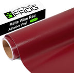 VINYL FROG Wine Red Adhesive Vinyl Roll 12" x10ft Matte Red Permanent Vinyl by VINYLFROG