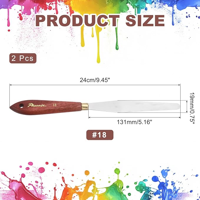 MECCANIXITY Pack of 2 Palette Knife No.18, 9.4" Long - Image 2