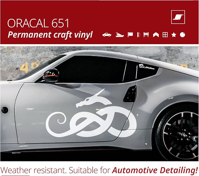 ORACAL 651 Gloss White Permanent Vinyl Tape Roll – Premium Adhesive Film - Image 4