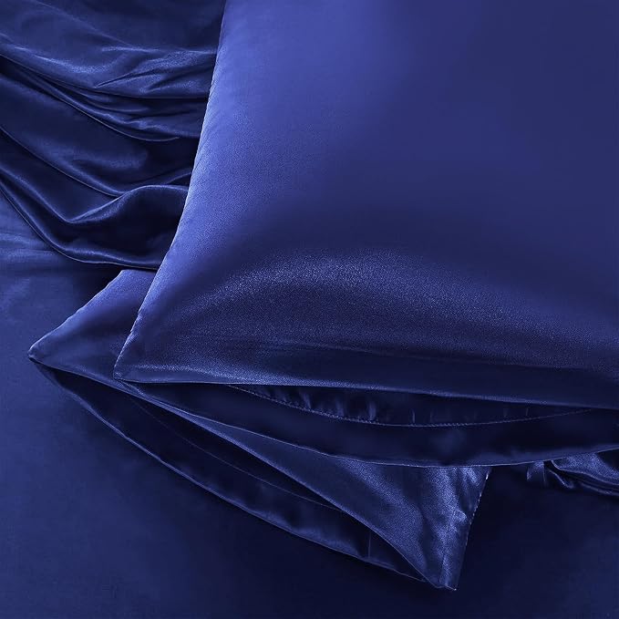 Aormenzy Satin Pillow Cases for Women Queen Size Set of 2, Fade Resistant by Aormenzy