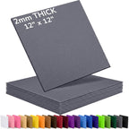 2mm Stiff Felt Sheets 12" X 12" | Thick Polyester Felt Material, DIY Craft by Luceinvita
