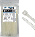Kable Kontrol Heavy Duty Cable Zip Ties 100 Pcs 8 Inch, Natural White, 120 Lbs by KABLEKONTROL%C2%AE