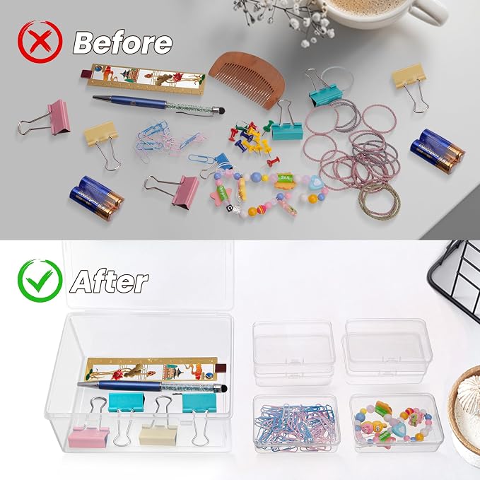 zoeynex 6-Pack Large Clear Plastic Storage Boxes - Image 4