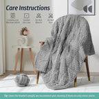 Wemore Fleece Weighted Blanket for Adults, Dual Sided Cozy Soft Sherpa Heavy - Image 6