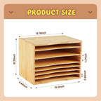 Ripeng 2 Pack Bamboo Puzzle Holder Rack, 7-Tier Adjustable Storage Organizer - Image 3