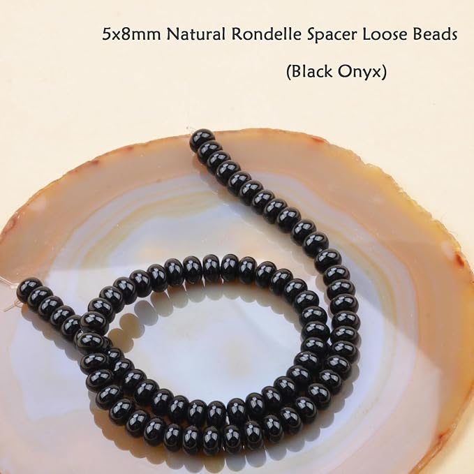 ICAI Beads 5x8mm Natural Rondelle Spacer Loose Beads - Image 3