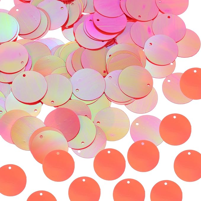MECCANIXITY 700 Pcs Flat Round Sequins 15mm/0.6 Inch Loose Paillettes Craft by MECCANIXITY