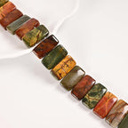 10x20mm Red Creek Stone Rectangle Gemstone Beads Jewelry Making | 20Pcs Natural - Image 5