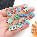 WOCRAFT 40pcs 20 pairs Assorted Enamel Bracelet Charms - Image 3