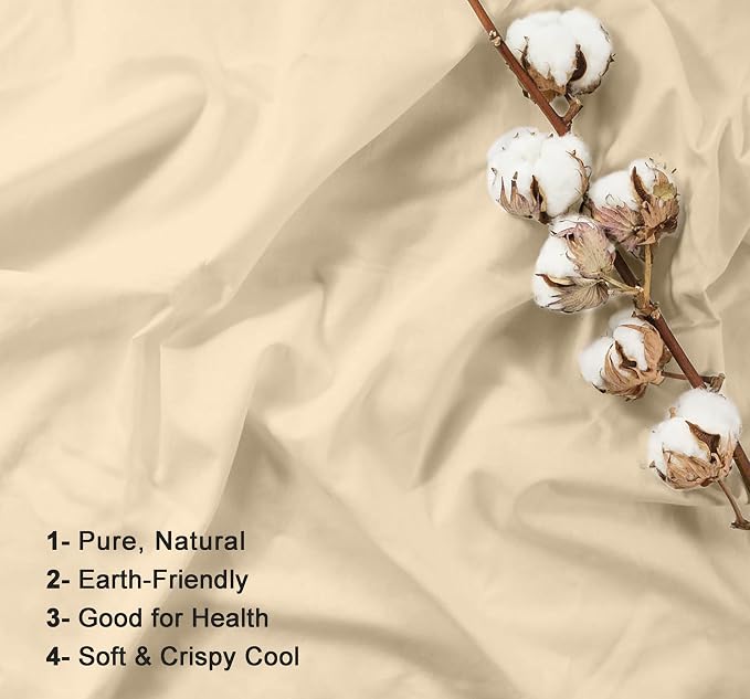 RUVANTI 100% Cotton Sheets – Full Size Percale Bedding, Cooling & Breathable - Image 5