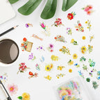 240Pcs Gilt Flower Stickers for Scrapbooking, Self-Adhesive Floral Stickers - Image 7