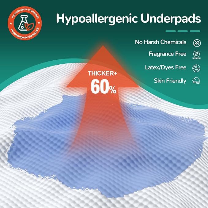 MILDPLUS 100 Count Disposable Bed Pads, 36x36 Inch Extra Large Incontinence - Image 3