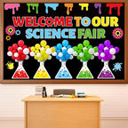 Science Bulletin Board Set 3D Balloon Welcome to Our Science Fair Board Craft by CHUNNIN