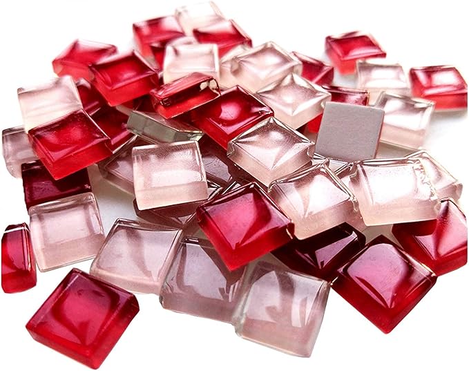 100 Pieces Bulk Mosaic Tiles Assorted Color Opaque Mosaic Glass Crafts Supplies by Ricytnig