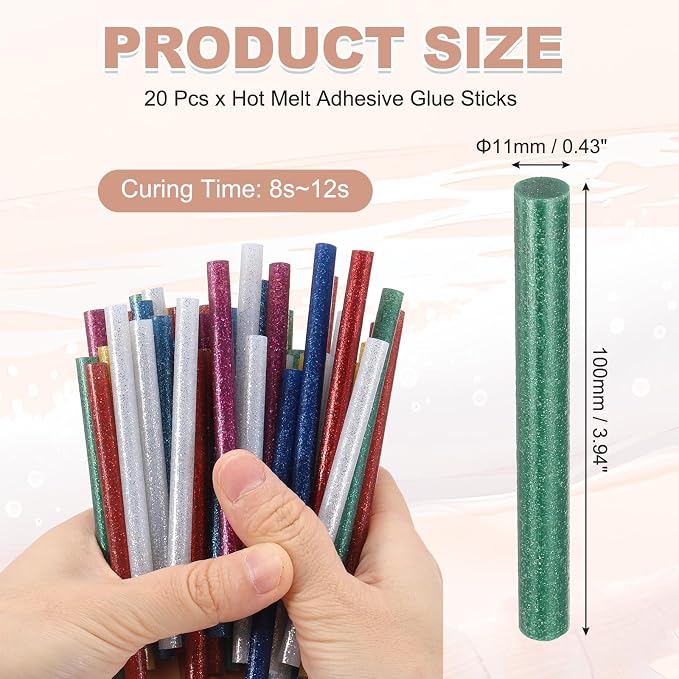 PATIKIL Hot Glue Sticks for Glue Gun, Dark Green - Image 2
