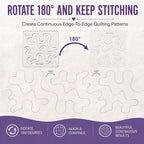 Free-Motion Quilting Ruler Template, Professional Acrylic Meander Stipple Ruler - Image 7