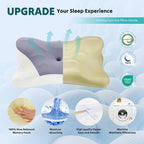 DUMOS Cervical Neck Pillow, Cooling Ergonomic Memory Foam Pillows - Image 5