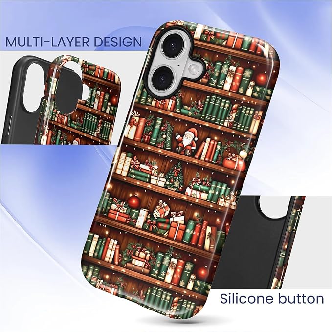 Case for iPhone 17, Scratch Resistant Hybrid Double Layer Hard Shell，Christmas - Image 4