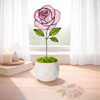 Glass Flowers, Stained Glass Rose by Unknown